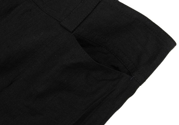 COMME des GARCONS Linen Rayon Wide Pants Black Size M