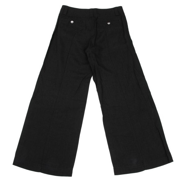 COMME des GARCONS Linen Rayon Wide Pants Black Size M