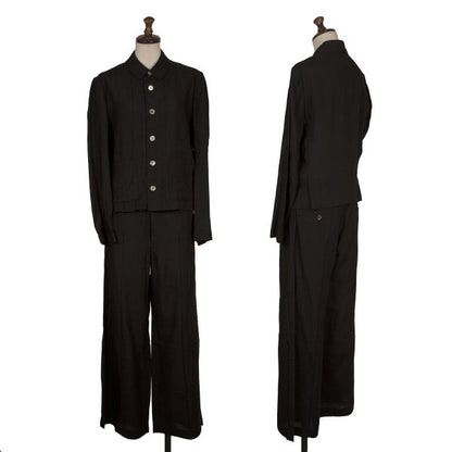 COMME des GARCONS Linen Rayon Wide Pants Black Size M