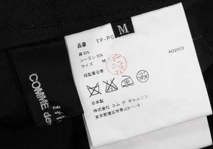 COMME des GARCONS Linen Rayon Wide Pants Black Size M