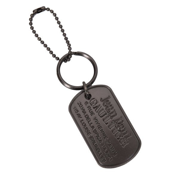 Jean Paul GAULTIER Dog Keychain Gunmetal