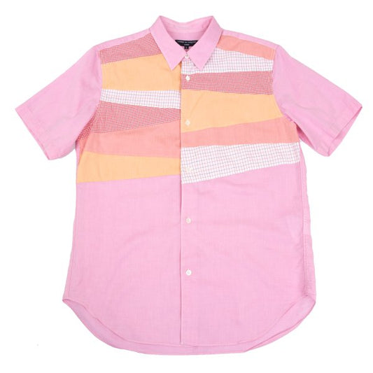 COMME des GARCONS HOMME Cotton Paneled SS Shirt Pink Size L