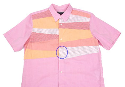 COMME des GARCONS HOMME Cotton Paneled SS Shirt Pink Size L