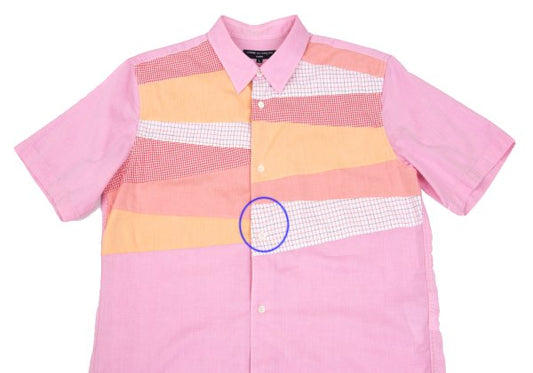COMME des GARCONS HOMME Cotton Paneled SS Shirt Pink Size L