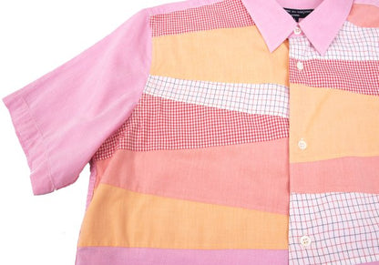 COMME des GARCONS HOMME Cotton Paneled SS Shirt Pink Size L