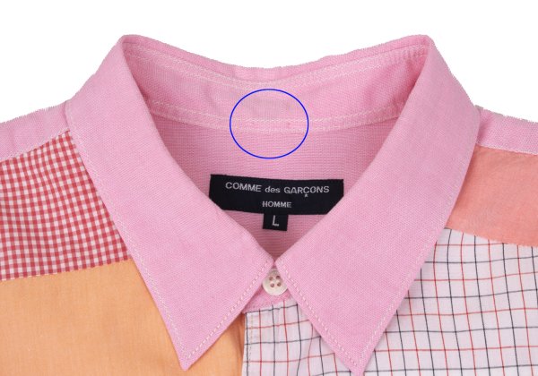 COMME des GARCONS HOMME Cotton Paneled SS Shirt Pink Size L