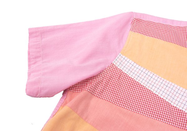 COMME des GARCONS HOMME Cotton Paneled SS Shirt Pink Size L