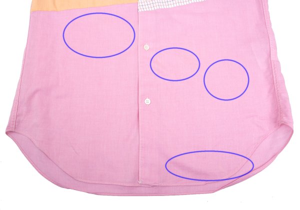 COMME des GARCONS HOMME Cotton Paneled SS Shirt Pink Size L