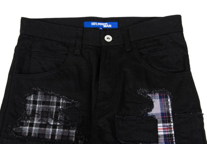 JUNYA WATANABE MAN Patchwork Denim Jeans Black Size XS