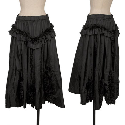 COMME des GARCONS Polyester Frill Flare Skirt Black Size S