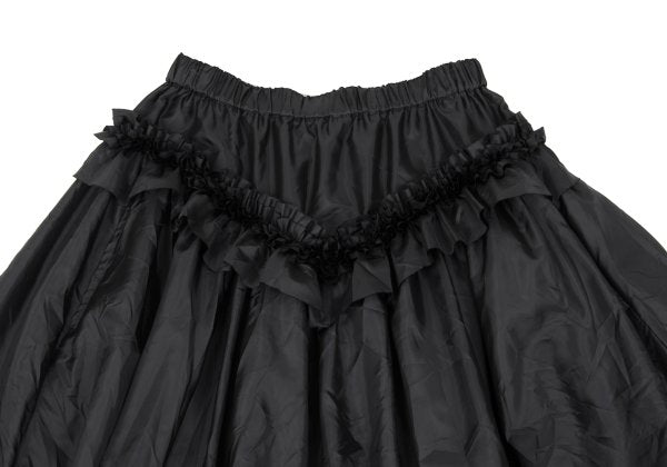 COMME des GARCONS Polyester Frill Flare Skirt Black Size S