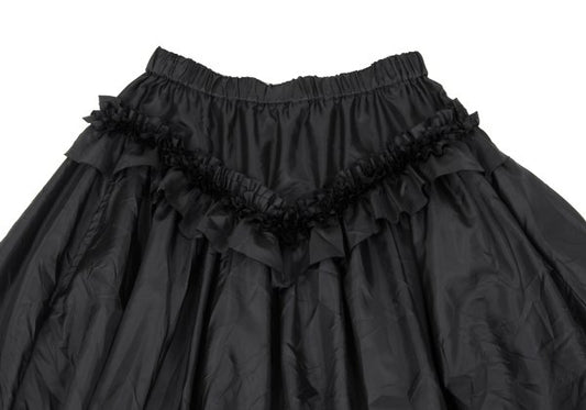 COMME des GARCONS Polyester Frill Flare Skirt Black Size S