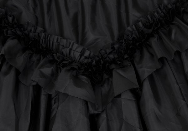 COMME des GARCONS Polyester Frill Flare Skirt Black Size S