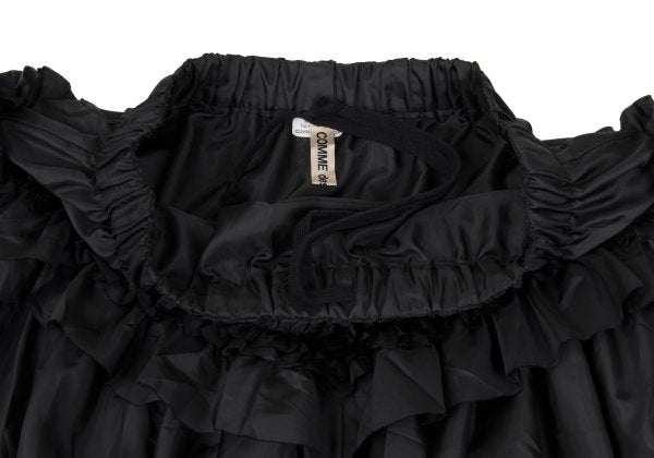 COMME des GARCONS Polyester Frill Flare Skirt Black Size S