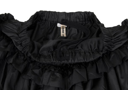 COMME des GARCONS Polyester Frill Flare Skirt Black Size S