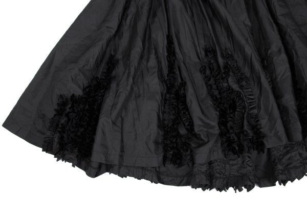 COMME des GARCONS Polyester Frill Flare Skirt Black Size S