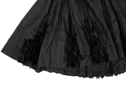 COMME des GARCONS Polyester Frill Flare Skirt Black Size S