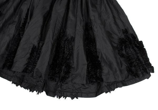 COMME des GARCONS Polyester Frill Flare Skirt Black Size S