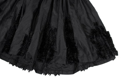 COMME des GARCONS Polyester Frill Flare Skirt Black Size S
