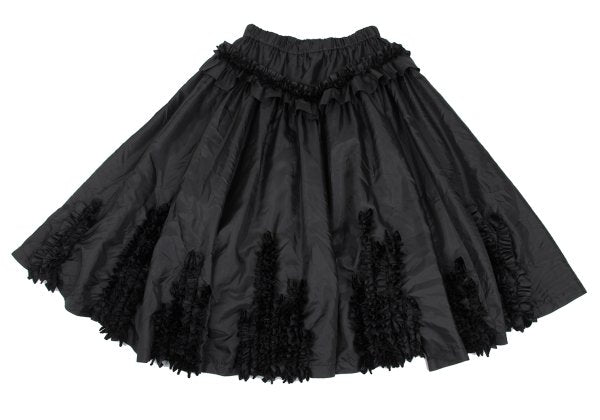 COMME des GARCONS Polyester Frill Flare Skirt Black Size S