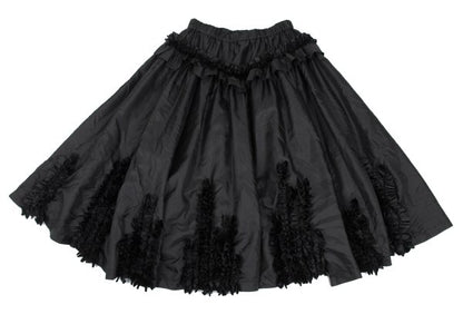 COMME des GARCONS Polyester Frill Flare Skirt Black Size S