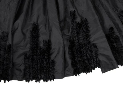 COMME des GARCONS Polyester Frill Flare Skirt Black Size S