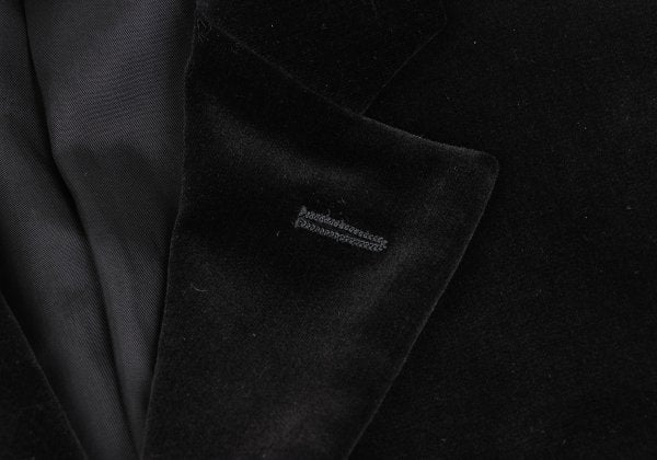 COMME des GARCONS Com Com Ruffle Velvet Jacket Black Size XS