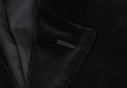 COMME des GARCONS Com Com Ruffle Velvet Jacket Black Size XS