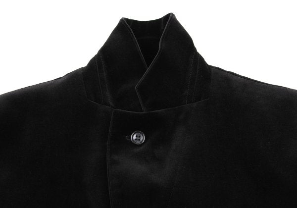 COMME des GARCONS Com Com Ruffle Velvet Jacket Black Size XS