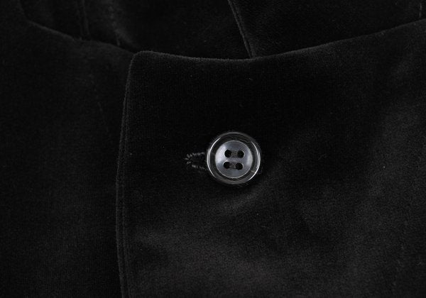 COMME des GARCONS Com Com Ruffle Velvet Jacket Black Size XS