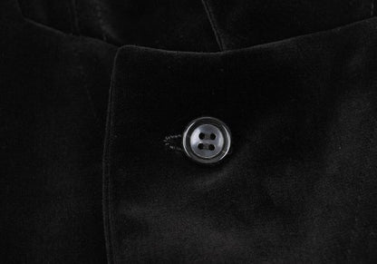 COMME des GARCONS Com Com Ruffle Velvet Jacket Black Size XS