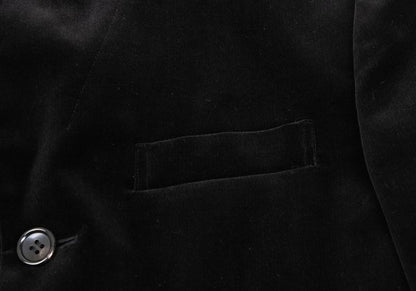 COMME des GARCONS Com Com Ruffle Velvet Jacket Black Size XS