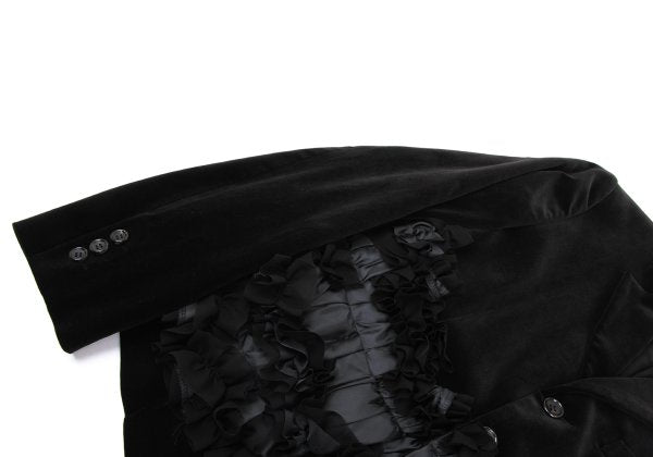 COMME des GARCONS Com Com Ruffle Velvet Jacket Black Size XS