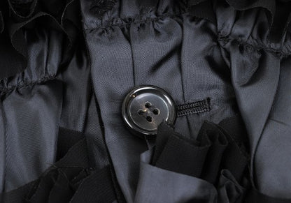 COMME des GARCONS Com Com Ruffle Velvet Jacket Black Size XS