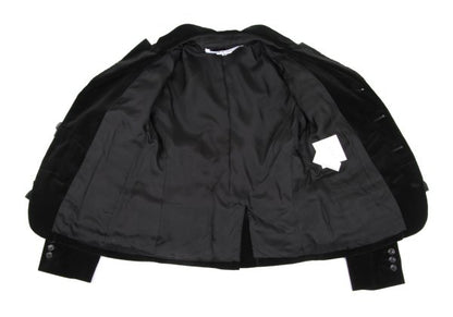 COMME des GARCONS Com Com Ruffle Velvet Jacket Black Size XS