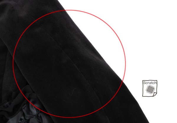 COMME des GARCONS Com Com Ruffle Velvet Jacket Black Size XS