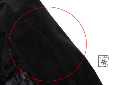 COMME des GARCONS Com Com Ruffle Velvet Jacket Black Size XS