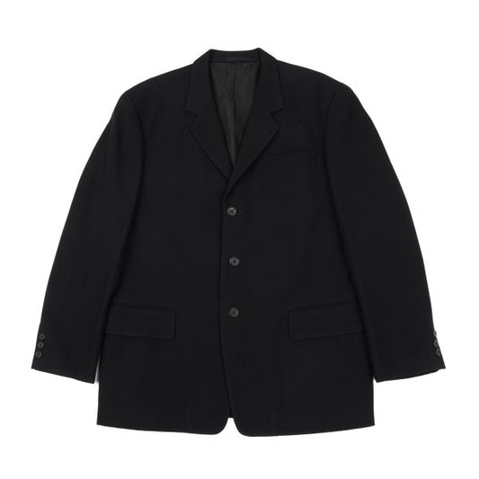 Y's for men Wool 3-Button Notch Lapel Jacket Black Size M