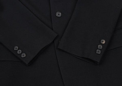 Y's for men Wool 3-Button Notch Lapel Jacket Black Size M