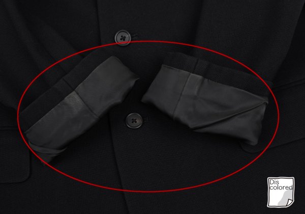 Y's for men Wool 3-Button Notch Lapel Jacket Black Size M