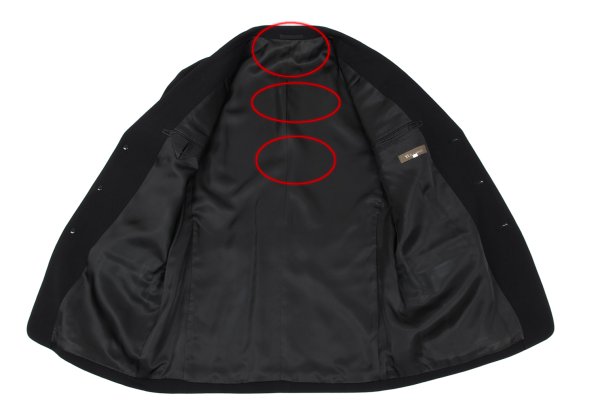 Y's for men Wool 3-Button Notch Lapel Jacket Black Size M