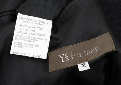 Y's for men Wool 3-Button Notch Lapel Jacket Black Size M