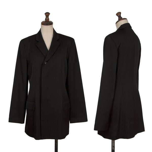 Yohji Yamamoto NOIR Wool Gabardine Fly Jacket Black Size 2