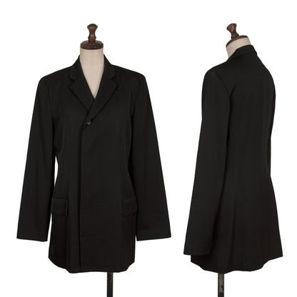 Yohji Yamamoto NOIR Wool Gabardine Fly Jacket Black Size 2