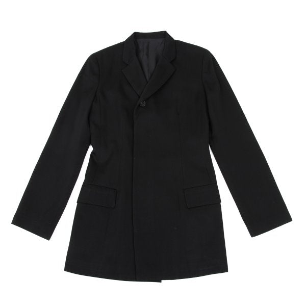 Yohji Yamamoto NOIR Wool Gabardine Fly Jacket Black Size 2