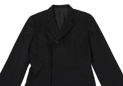 Yohji Yamamoto NOIR Wool Gabardine Fly Jacket Black Size 2