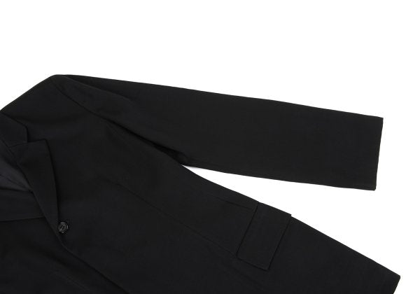 Yohji Yamamoto NOIR Wool Gabardine Fly Jacket Black Size 2