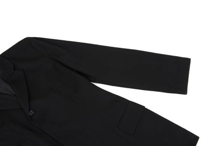 Yohji Yamamoto NOIR Wool Gabardine Fly Jacket Black Size 2
