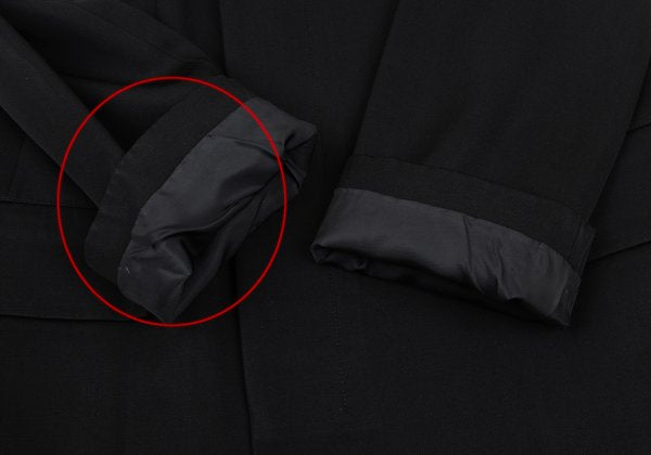 Yohji Yamamoto NOIR Wool Gabardine Fly Jacket Black Size 2