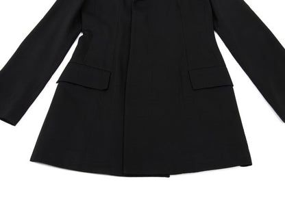 Yohji Yamamoto NOIR Wool Gabardine Fly Jacket Black Size 2